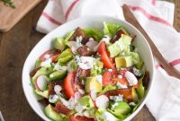 BLAT Salad with Homemade Creamy Blue Cheese Dressing