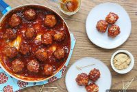Apricot Bourbon Glazed Meatballs for Parties and Weeknights