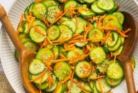 Crisp Cucumber and Carrot Salad with Tangy Dressing