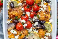 Greek-Style Baked Chicken with Lemon, Oregano & Feta