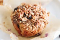 Blueberry Oat Muffins with Oats and Honey Crumble