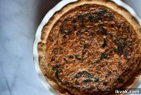 Mushroom, Spinach & Swiss Quiche Recipe for Vegetarians