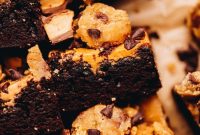 Peanut Butter Cookie Dough Brownies Recipe: Fudgy, No-Bake Swirls