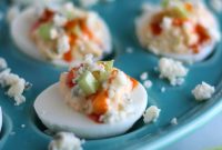 Spicy Buffalo Deviled Eggs with Blue Cheese