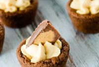 Chocolate Cookie Cups Filled with Peanut Butter Mousse
