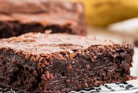 Moist Banana Brownies Recipe with Chocolate Swirl