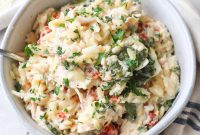 One-Pan Tuscan Chicken and Orzo Bake