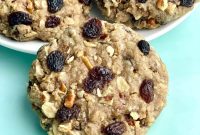 Thick Chewy Oatmeal Raisin Cookies like a Bakery Treat