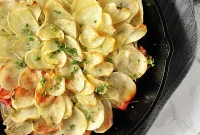 Potato and Beetroot Boulangère Recipe for Crispy Layered Potatoes