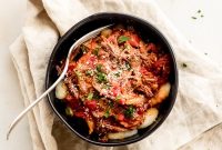 Braised Beef with Tomatoes and Potato Gnocchi Recipe