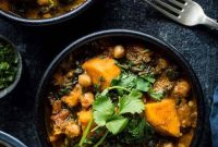 Vegan Chickpea, Sweet Potato & Spinach Curry Recipe