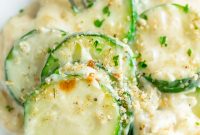 Cheesy Zucchini Casserole with Crispy Breadcrumb Topping