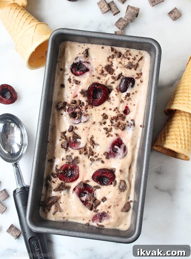 Cherry Chocolate Banana Ice Cream
