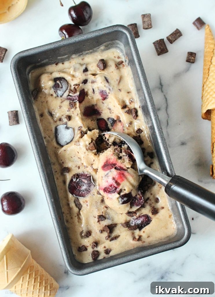 Cherry Chocolate Banana Ice Cream