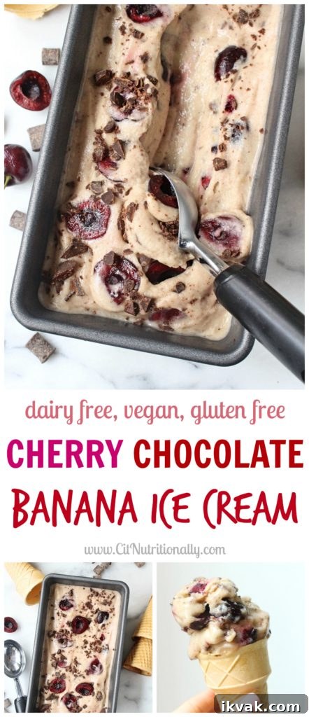 Cherry Chocolate Banana Ice Cream