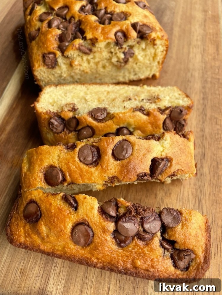 cake mix banana bread cut and ready to eat. 