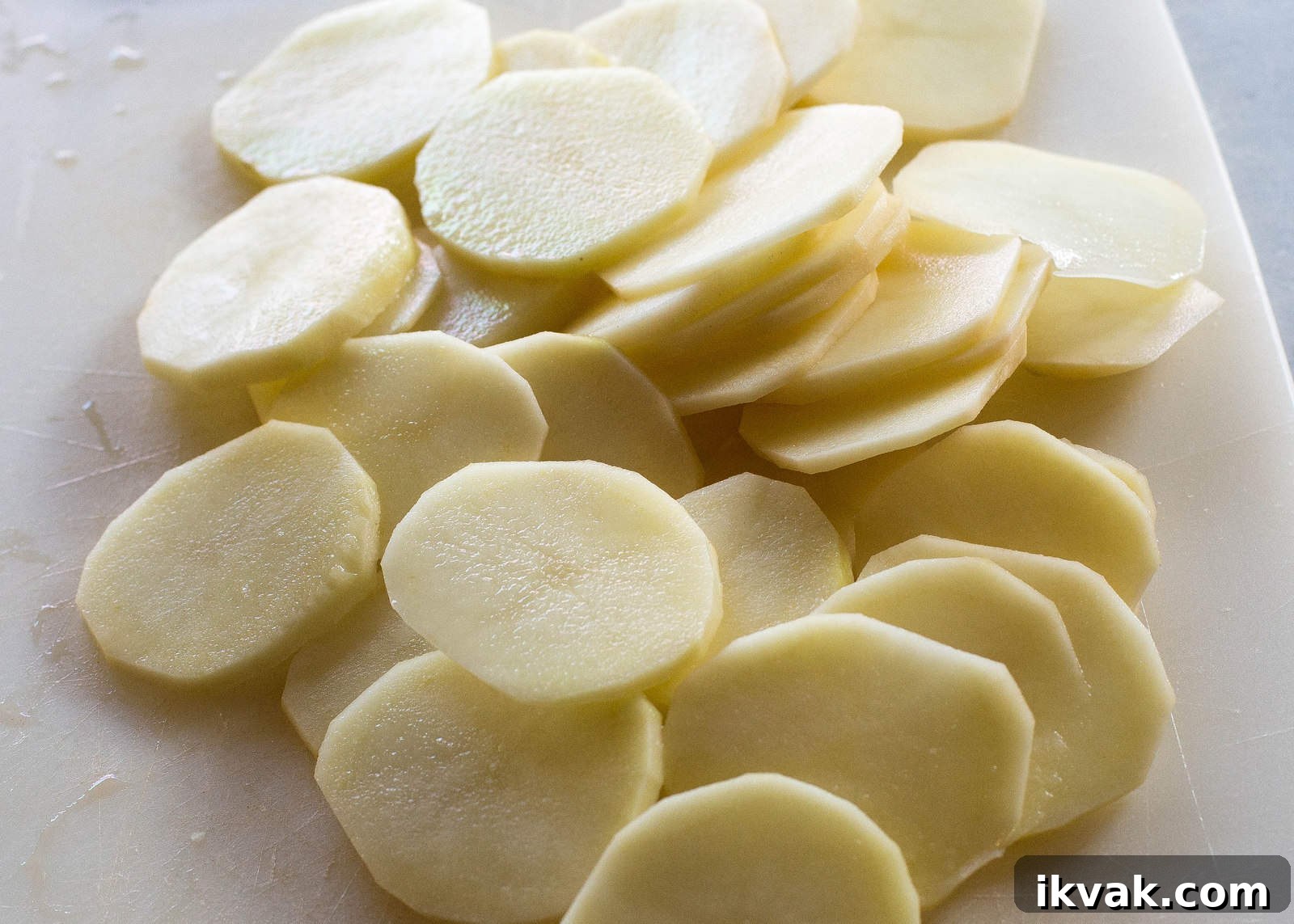 sliced potatoes