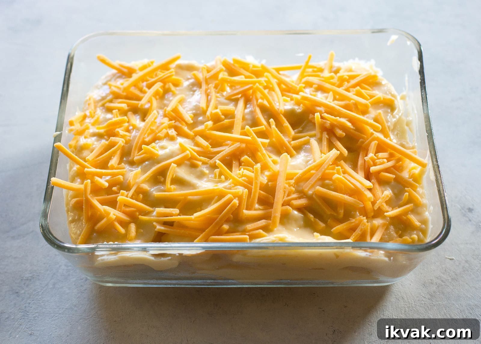 scalloped potatoes with cheese on top