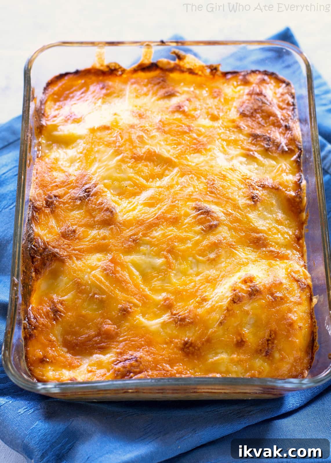 Scalloped Potatoes baked in a dish