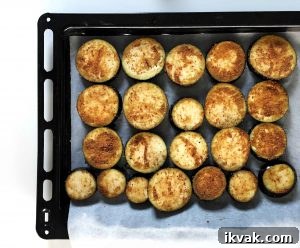 Baked eggplant slices