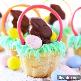Easter basket cookie cups