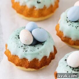 Robin's egg mini bundt cakes