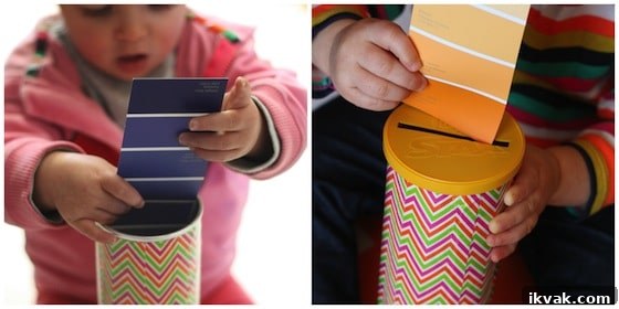 paint swatch fine motor activity