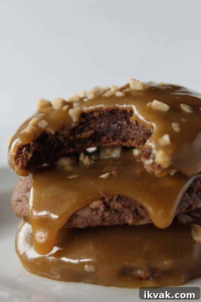 Texas Sheet Cake Cookies Made with a Cake Mix featured by top US cookies blogger, Practically Homemade