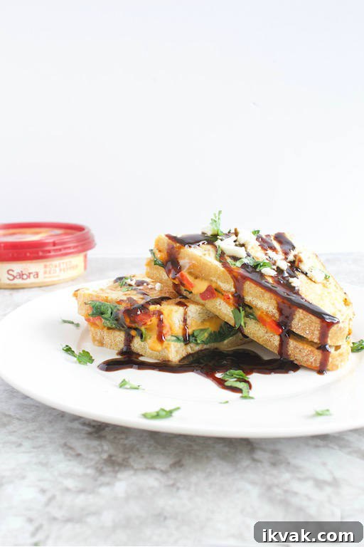 Savory French Toast Recipe on Plate with Hummus