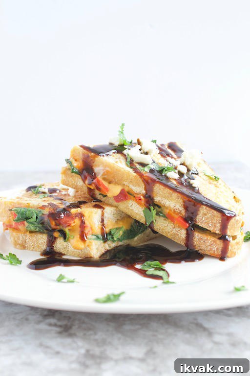 Savory French Toast Recipe on White Plate
