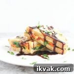 Savory French Toast Recipe on Plate