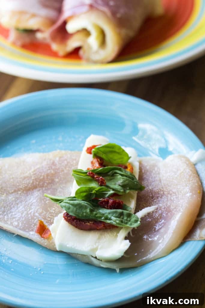 30 Minute Stuffed Chicken Roll Ups instruction