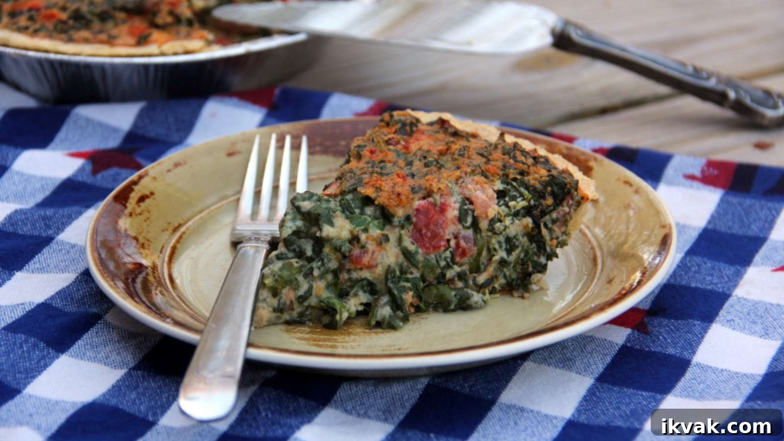 Tomato, Spinach and Cheese Quiche