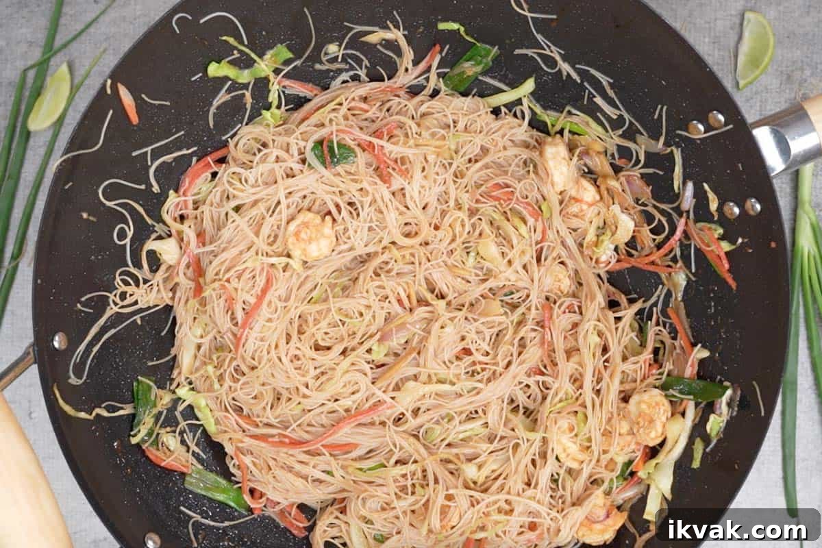 Shrimp Mei Fun (Rice Noodles) Recipe: Authentic Cantonese Stir-Fry 6 Ready shrimp mei fun.