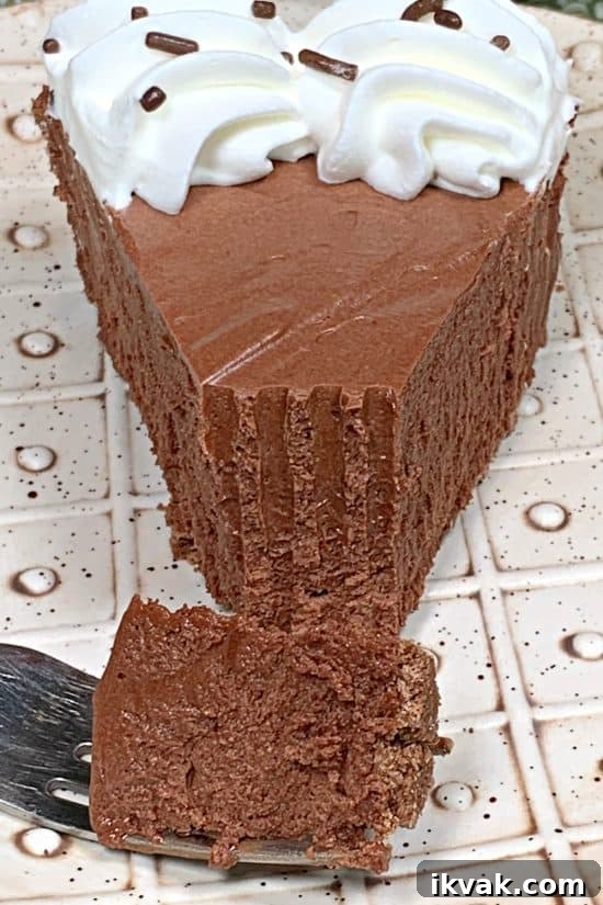 No-Bake Chocolate Truffle Pie Recipe: Creamy Decadent Dessert 6 No Bake Chocolate Truffle Pie has a smooth and creamy center on a crunchy chocolate or pecan pie crust.