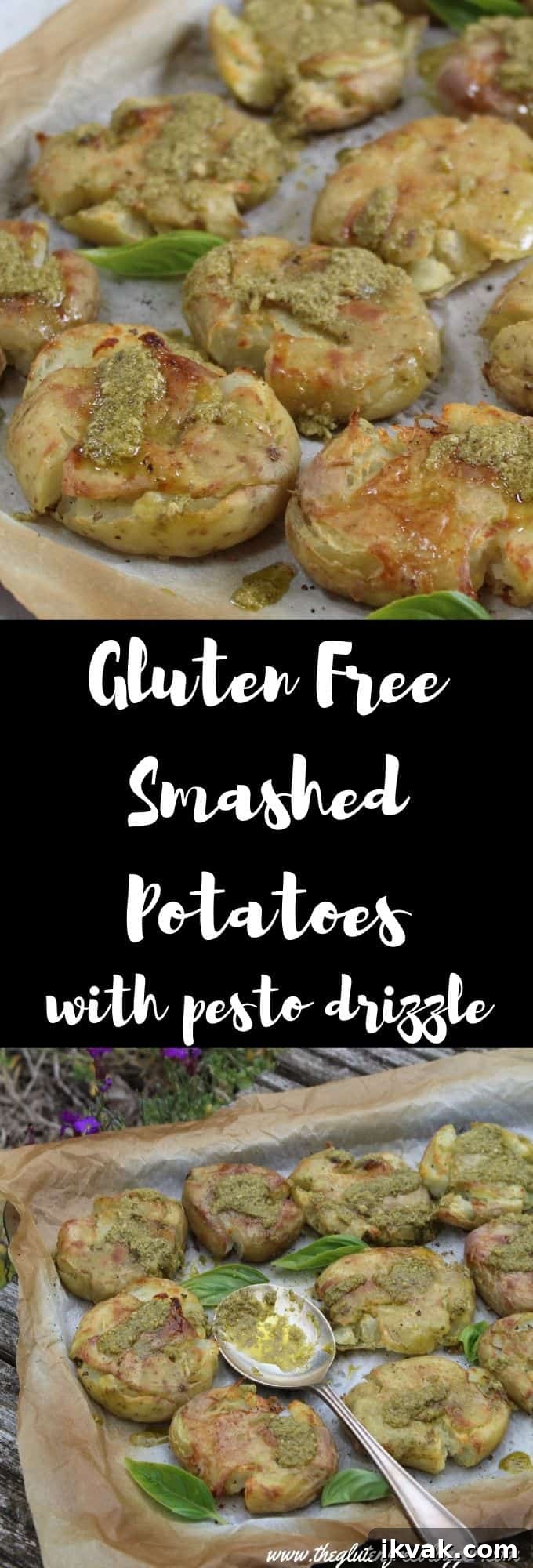 Gluten-Free Smashed Potatoes with Fresh Basil Pesto 6 GLUTEN FREE SMASHED POTATOES WITH PESTO RECIPE - bbq recipe - salad recipe - easy side dish
