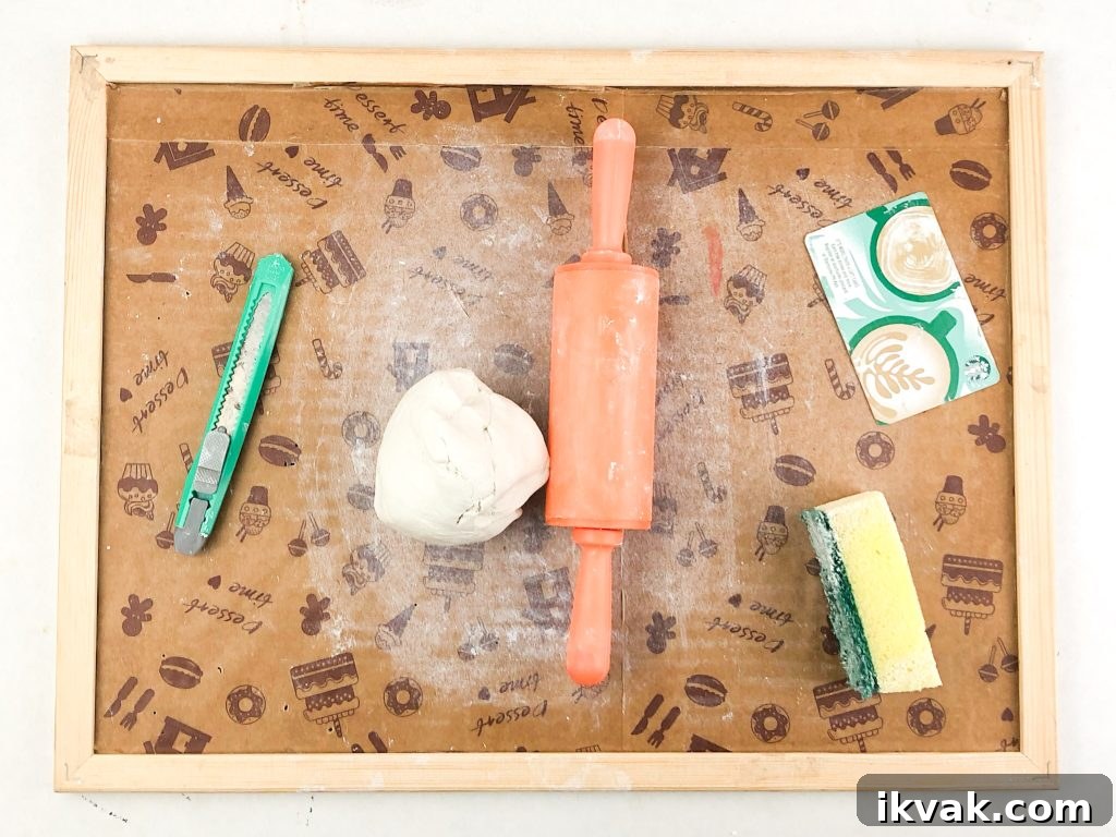 air dry clay  Candle Holder