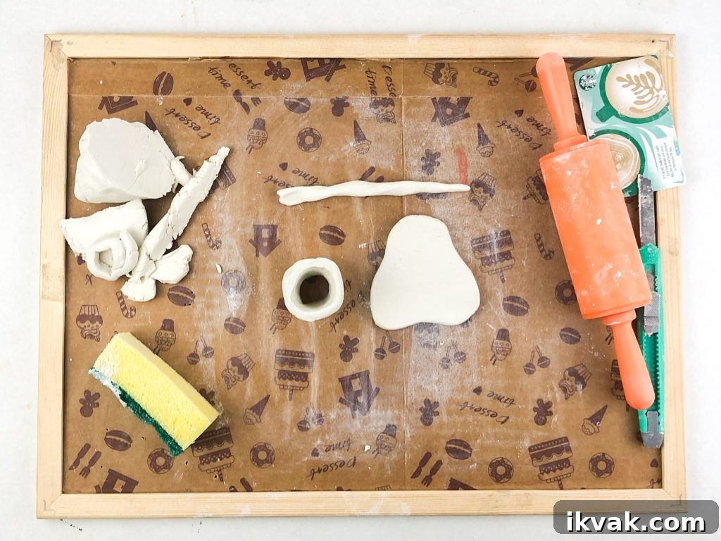 air dry clay Candle Holder