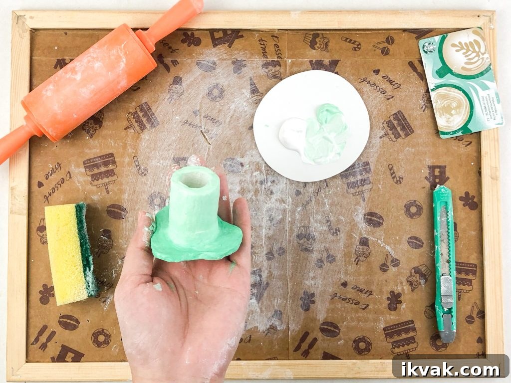 air dry clay Candle Holder