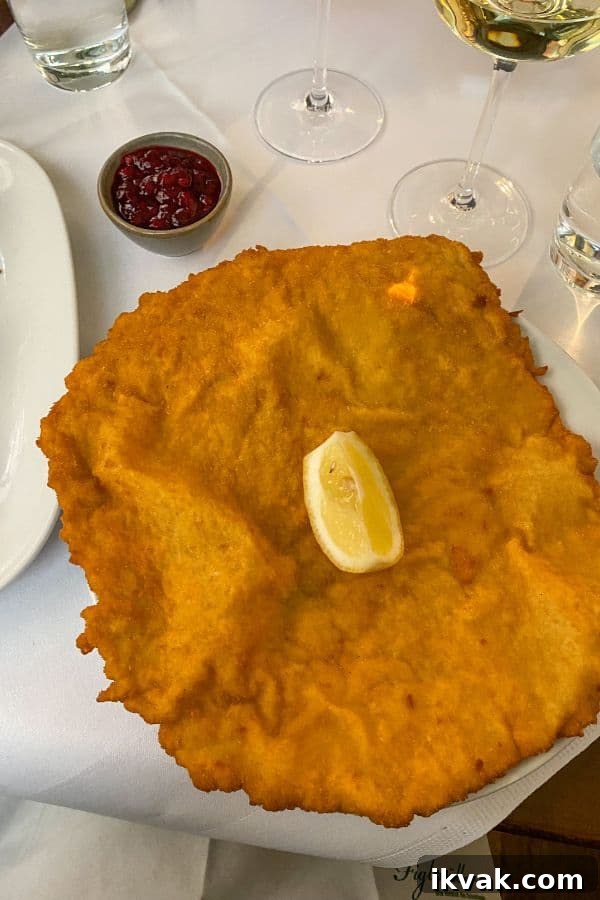 schnitzel in Vienna at Figlmuller