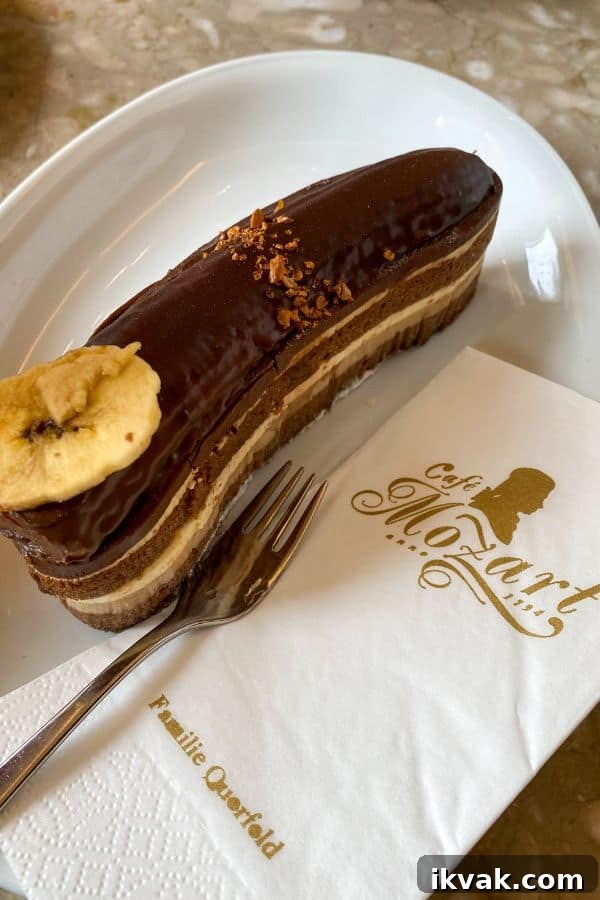 banana cake, Café Landtmann Vienna Austria, Vienna Food Guide