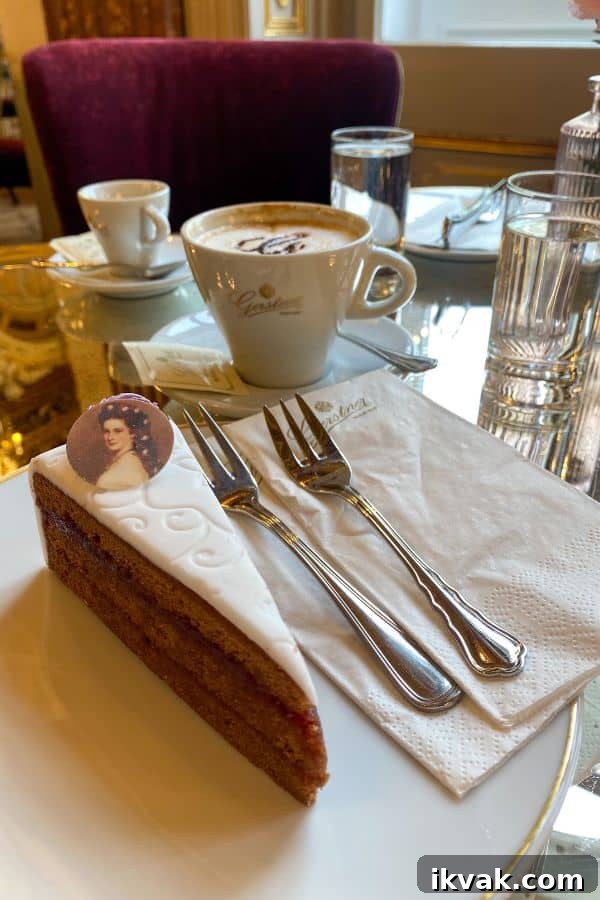 Sisi torte at Café Gerstner Vienna Austria
