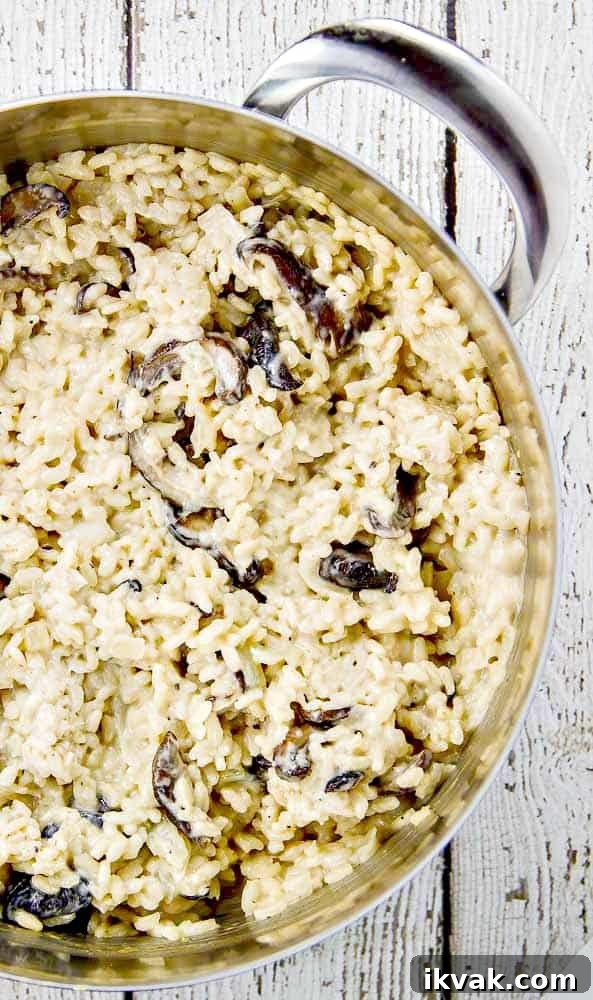 This easy mushroom risotto is sophisticated and has amazing flavor!