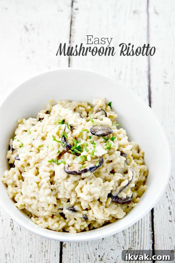 This easy mushroom risotto is sophisticated and has amazing flavor!