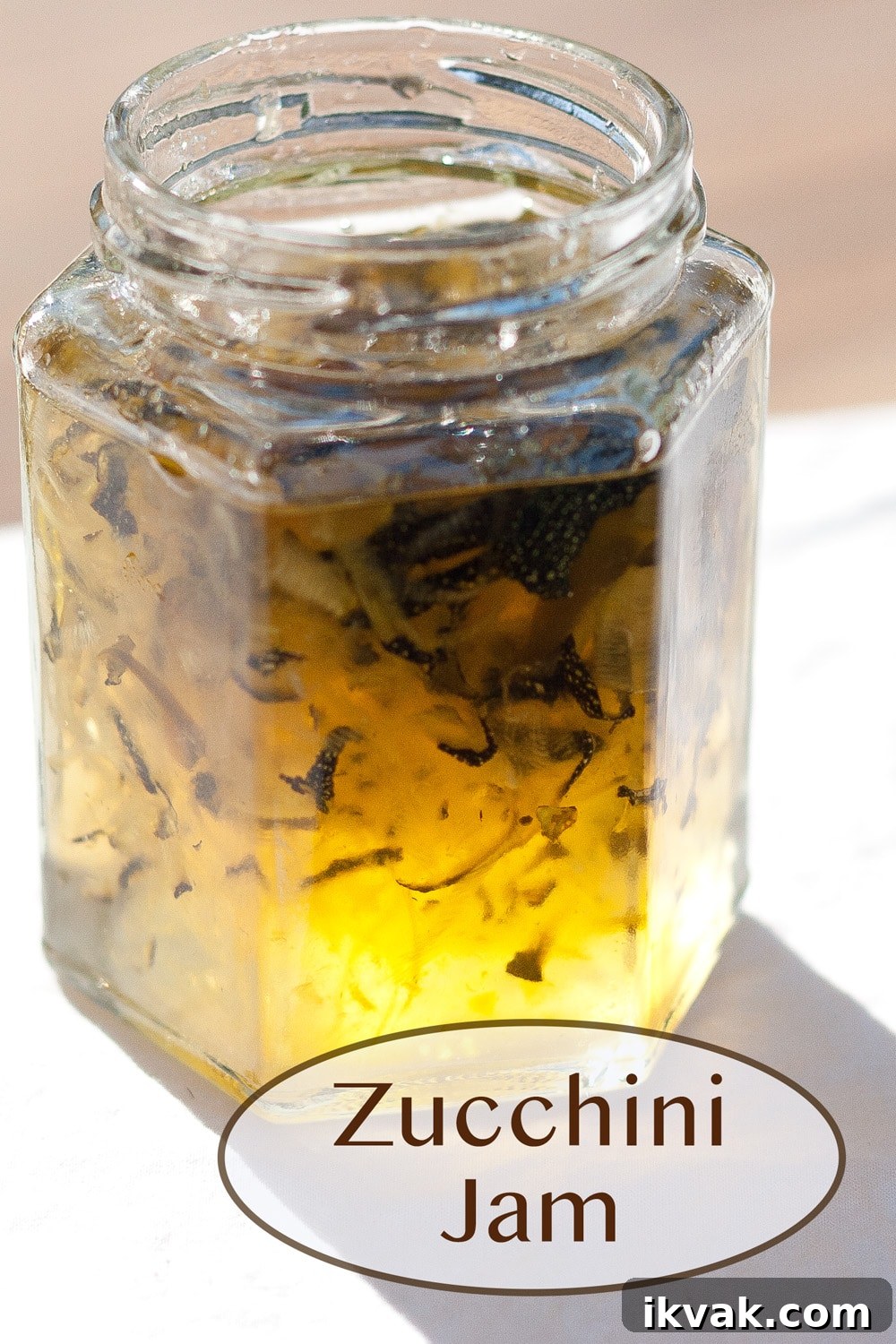 How to Make Zucchini Jam: Sweet Homemade Recipe and Tips 5 a jar filled with jam.