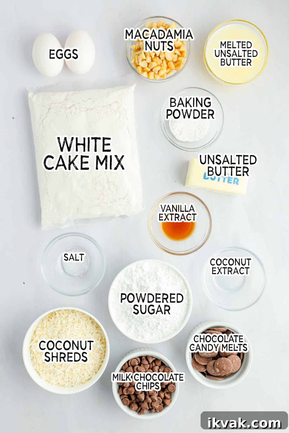 Ingredients to make bear paw cookies.