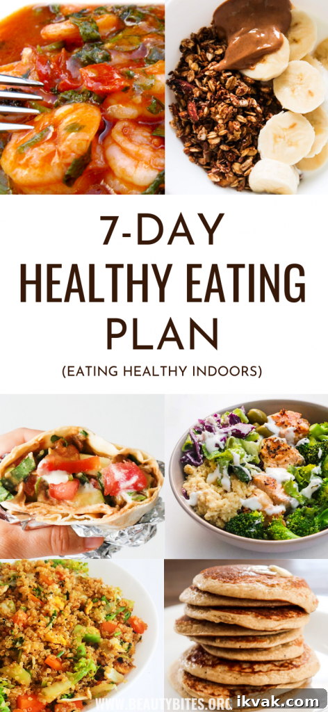 7-Day healthy eating plan to lose weight (or keep a healthy weight!),  to have more energy and feel better! No more excuses, with this clean eating meal plan it’s easy to eat healthy on a budget. This meal plan features easy healthy recipes for dinner, lunch, breakfast and snacks that are easy to meal prep for the week. These are great healthy eating beginner recipes - most take 30 minutes or less and are made with easy to find ingredients, for most you also need only one pan (or bowl)