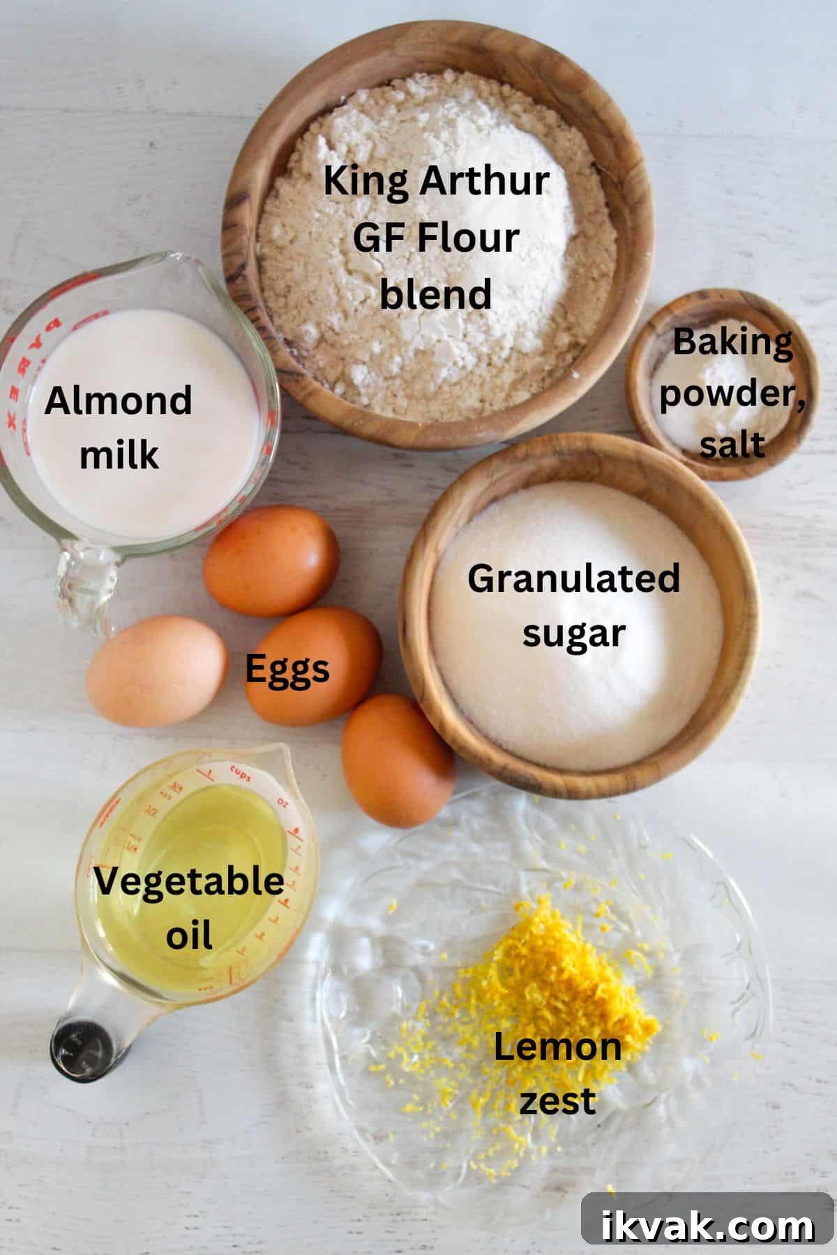 Ingredients for Gluten-Free Lemon Cake