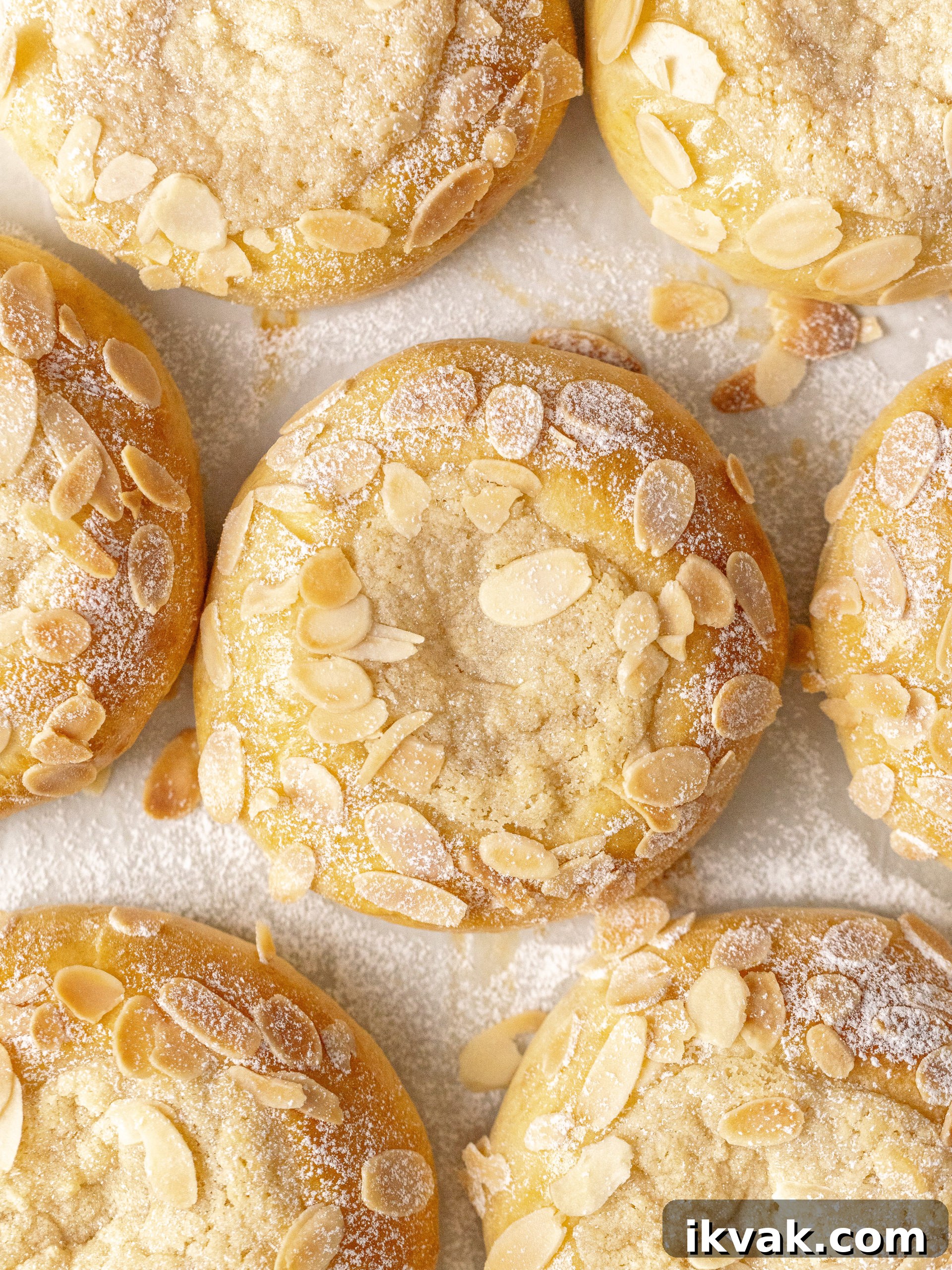 Almond Croissant Buns close-up
