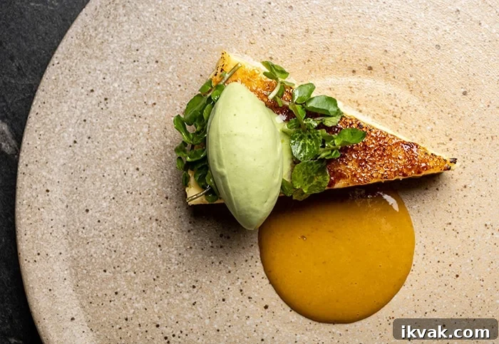 Cheesecake with watercress ice cream.